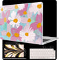 MEEgoodo Case for MacBook Air M4/M3/M2 13.6 inch 2025 2024 2022, Fit Model A3240 A3113 A2681, Compatible with MacBook Air 13 inch, Laptop Hard Shell Case with Keyboard Cover, Art Plants Floral