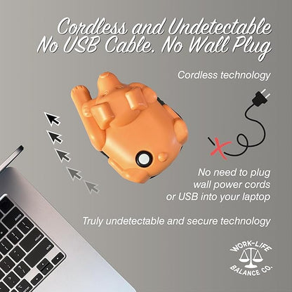 Laptop Trackpad Jiggler -AA Battery lasts 6 months -Undetectable -Cordless Mouse Jiggler -Does Not Work on DeII -Keeps Touchpad Active, Laptop Awake -Mechanical Mouse Mover -ON/Off Switch (Orange Dog)