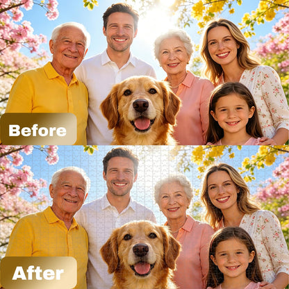 EGUEGU Custom Puzzle, Personalized Jigsaw Wood Puzzle with Photo for Adult