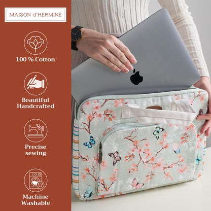 Maison d' Hermine Laptop Bag with Front Pocket Upto 15.5 inch Laptop Tablet