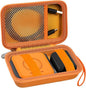 Travel Case for UCOMX for Nano/for Rtops/for Hicober/for Iseyyox 3 in 1 Wireless Charger, Foldable Magnetic Charging Station Storage Holder Bag for Fast Charge Pad Cable, Adapter, Orange-Box Only