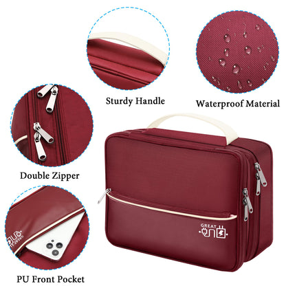 CILLA Electronic Organizer Travel Case, Travel Cord Organizer Case Portable Waterproof Cable Organizer Bag for Charger, Cord, USB, Power Bank, Earphone