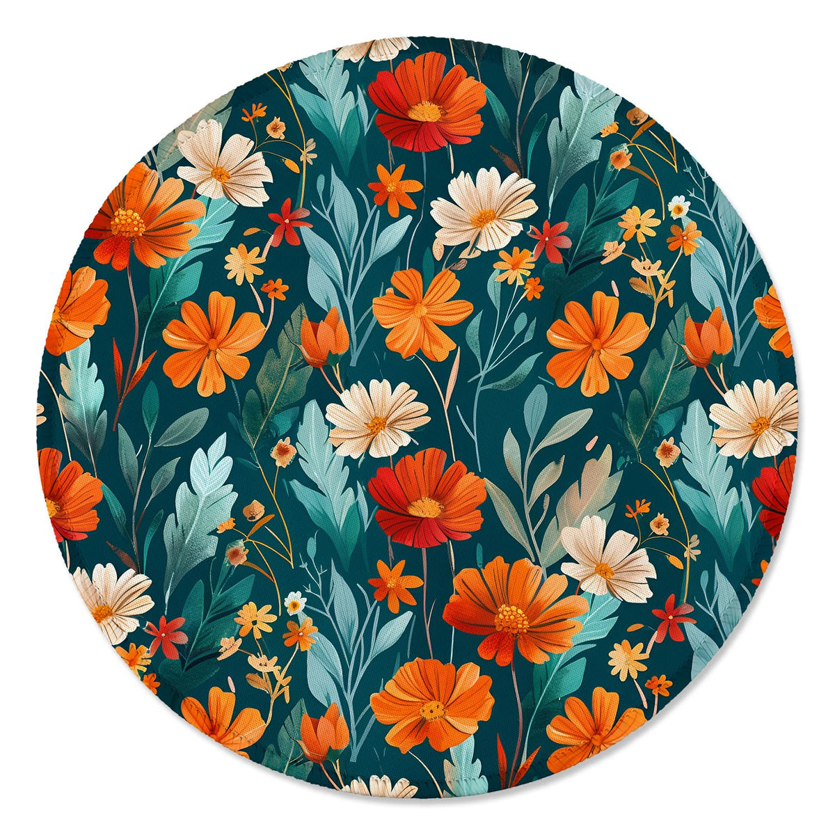 ITNRSIIET Round Mouse Pad with Stitched Edge Premium-Textured Waterproof Non-Slip Rubber Base Desktop Protection Mat Diameter 8.7 inches, Rose Gold Marbling