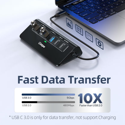 USB C Hub, intpw 9-in-1 USB Multiport Adapter with 4K HDMI, PD 100W, USB-C and 2 USB A 3.0 5Gbps, 2 USB A 2.0, SD/TF Slots for MacBook Pro/Air, iPad Pro, iPhone 15/16 Series