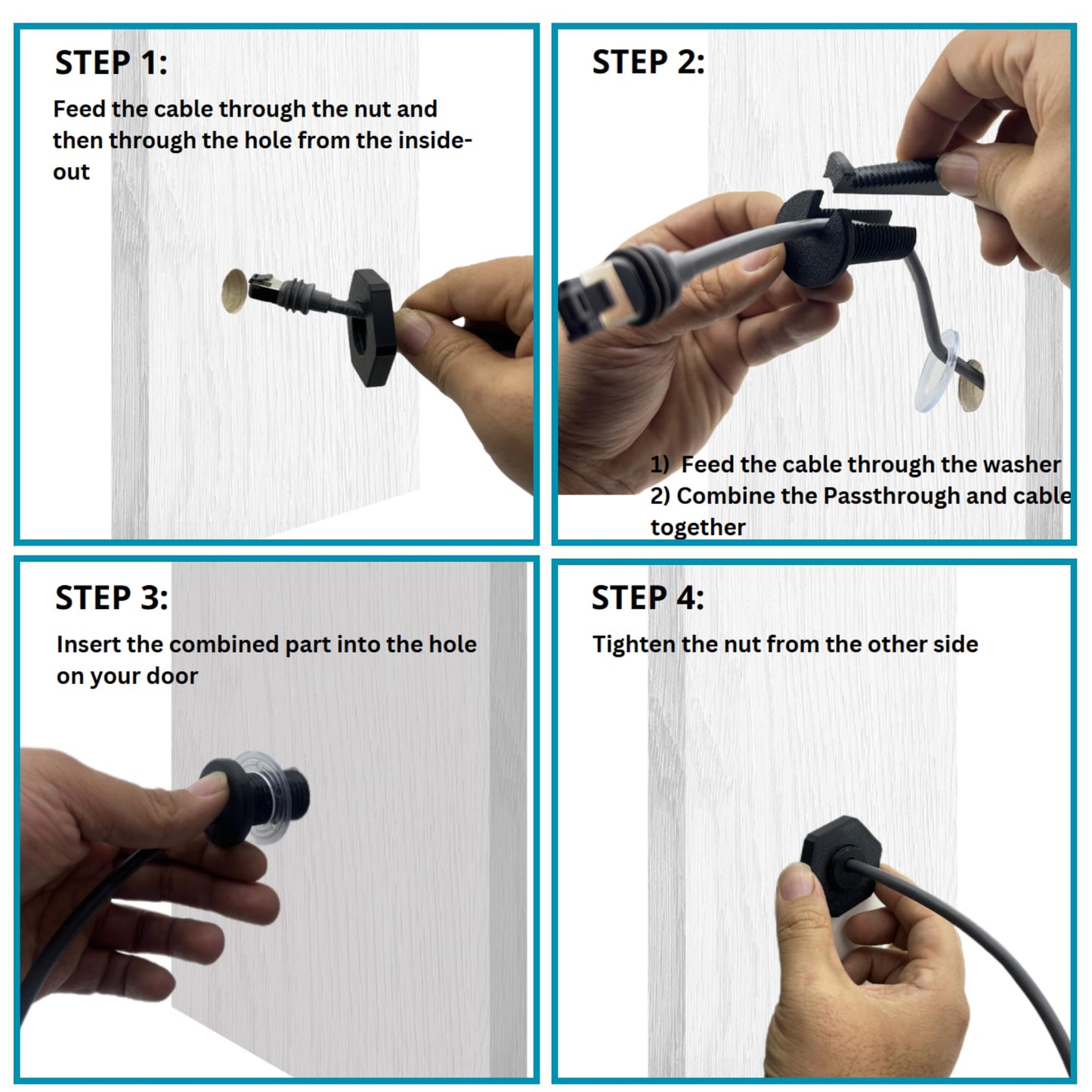 RV Cable Pass Through kit for Starlink, Camper Wall Cable Grommet 55mm 1pcs