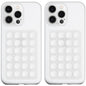 LvShuLiangPin Anteel 2 Pack Silicone Suction Phone Case Mount, Silicon Adhesive Phone Grip for Smartphones, Hands-Free Mirror Shower Phone Holder for Selfies, Tiktok Videos (LightPink&White)