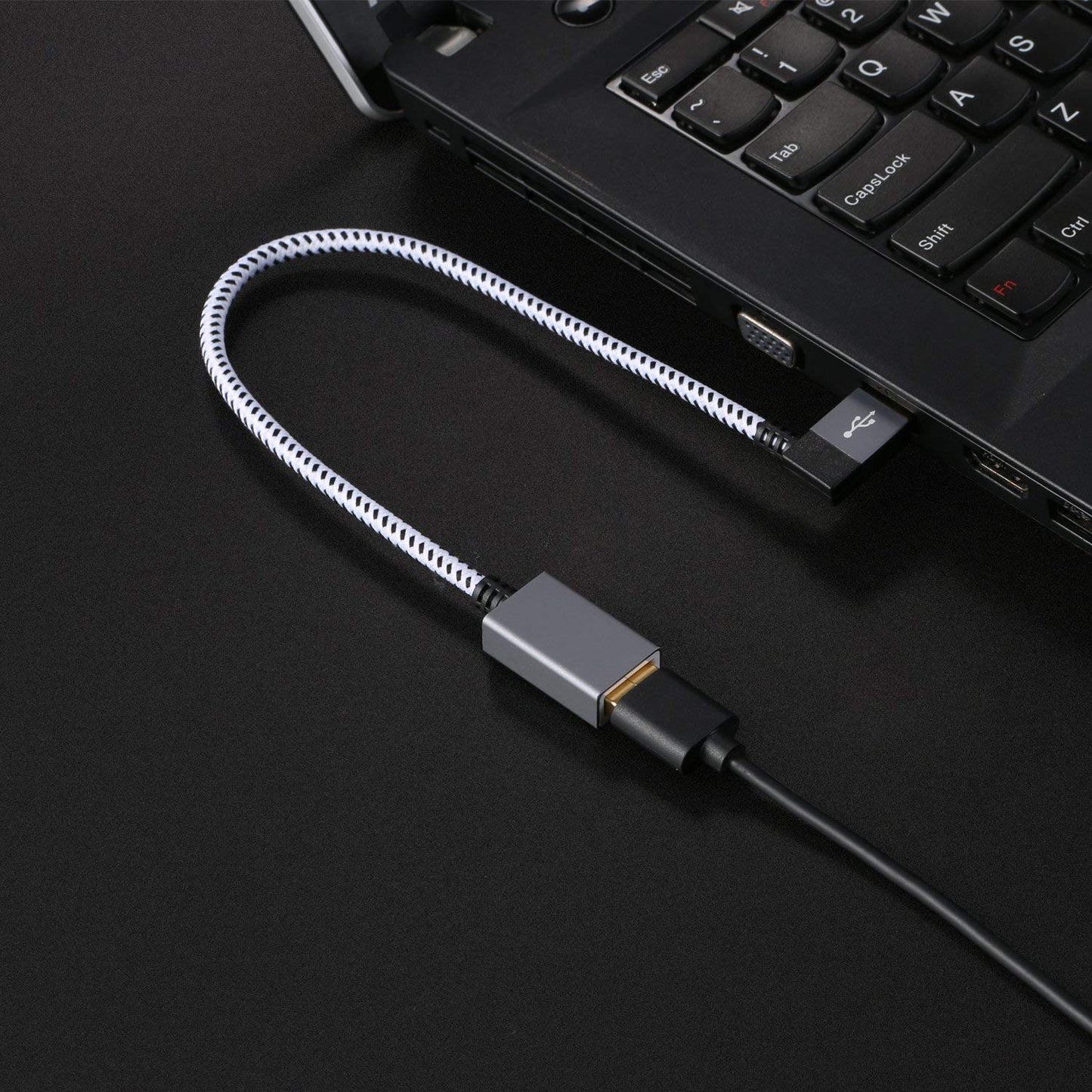CableCreation Short USB 3.0 Extension Cable 1FT, Left Angle Extender Cord