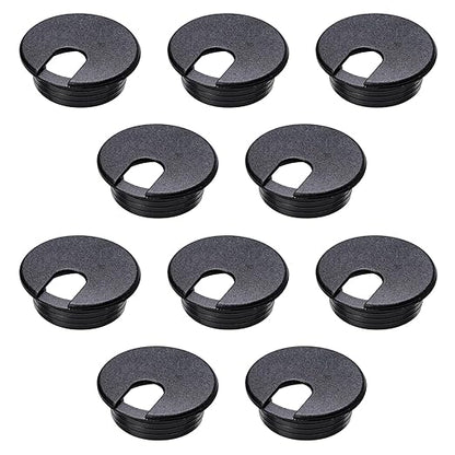 Desk Grommet 1-3/8inch(35mm)10 Pcs, Desk Hole Grommet, Cable Grommet, Desk Hole Cover, Desk Cord Hole Cover, Desk Cable Hole Cover, Desk Wire Hole Insert, Furniture Hole Cover(Black Grommets)