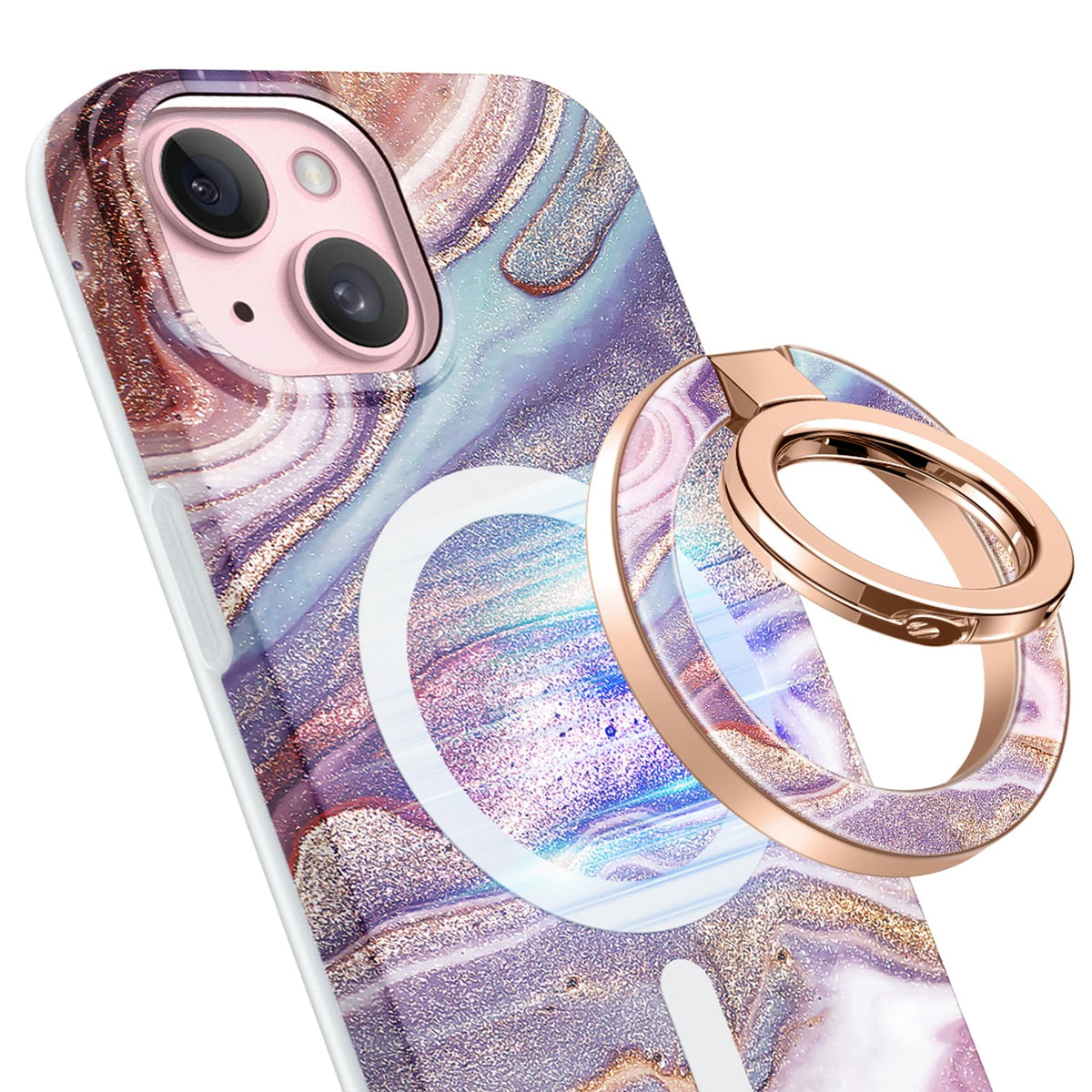 GVIEWIN Magnetic Phone Ring Holder, Compatible with MagSafe Phone Grip
