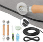 Window Screen Door Repair Kit Include Window Screens Mesh 48"x118" with All Tools in Window Screen Replacement(2pcs Screen Rollers, Screen splines, Hook, Utility Knife and Ruler), Yolovit