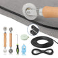 Window Screen Door Repair Kit Include Window Screens Mesh 48"x118" with All Tools in Window Screen Replacement(2pcs Screen Rollers, Screen splines, Hook, Utility Knife and Ruler), Yolovit