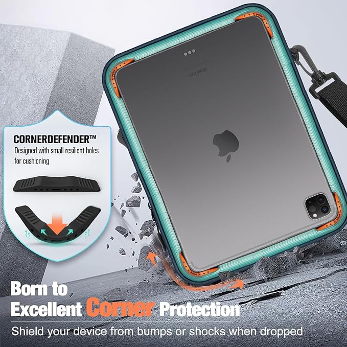MoKo 9-11 Inch Tablet Sleeve Bag, Fits iPad Air 5/4th 10.9, iPad 9/8/7th 10.2, iPad 10th Gen. 10.9, iPad Pro 11 Inch, Tab S8/S9 11, Multifunctional Bag with Shoulder and Headphone Port, Black