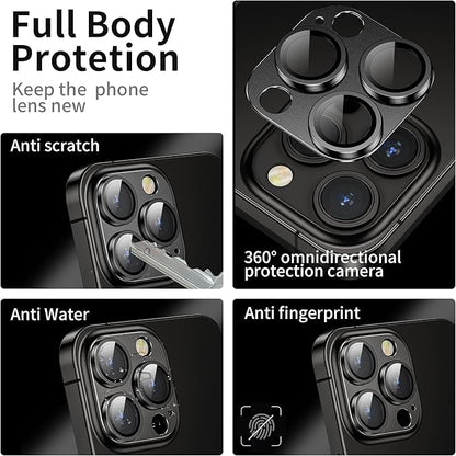Camera Lens Protector for iPhone 14 Pro / iPhone 14 Pro Max, Alloy Metal Camera Cover with Tempered Glass Screen Protector Accessories,Case Friendly,Scratch Resistant,Easy to Install - Space