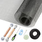 Window Screen Repair Kit - 59" x 106" Screen Door Replacement Fiberglass Screen Mesh with All Screen Tools for Sliding Door and Patio Screen Door Replacement, TOOLTRIZ