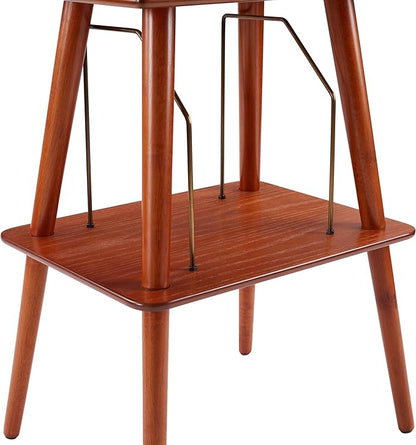 Crosley Manchester Record Player Stand, Media Console with Vinyl Storage, Modern Home Organizer, Paprika