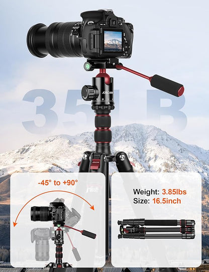 Tripod for Camera, 83" Camera Tripods & Monopods with Metal Handle, Professional Aluminum Tripods, Heavy Duty Tripod for DSLR Camera Lasers Spotting Scope Binoculars Telescope, Payload 35Lb