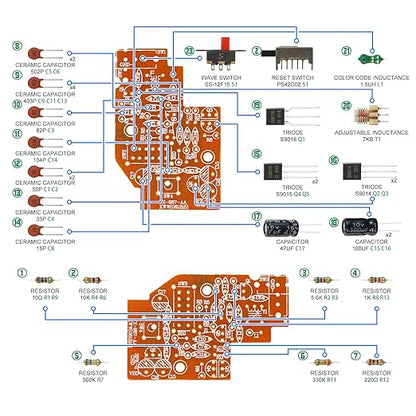 Soldering Practice Kit DIY Walkie-Talkie Interactive Game Plug-in Circuit Kit Electronics Projects Soldering Kit Welding Skills Learn Soldering Kit for Beginners