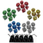 CREEBUY Polyhedral DND Dice Set, 5 Pack Vintage Dragon-Patterned Dice Sets Compatible with Dungeons and Dragons D&D RPG Games,35 Pieces (5 Colors with Black)