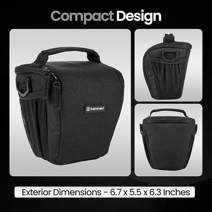 Tamrac Jazz Zoom Holster 23 v2.0 Camera Bag for Photographers, Camera Case for Photography Accessories, Shoulder Bag for Mirrorless Cameras, Crossbody Camera Bag, Travel Camera Carrying Case – Black