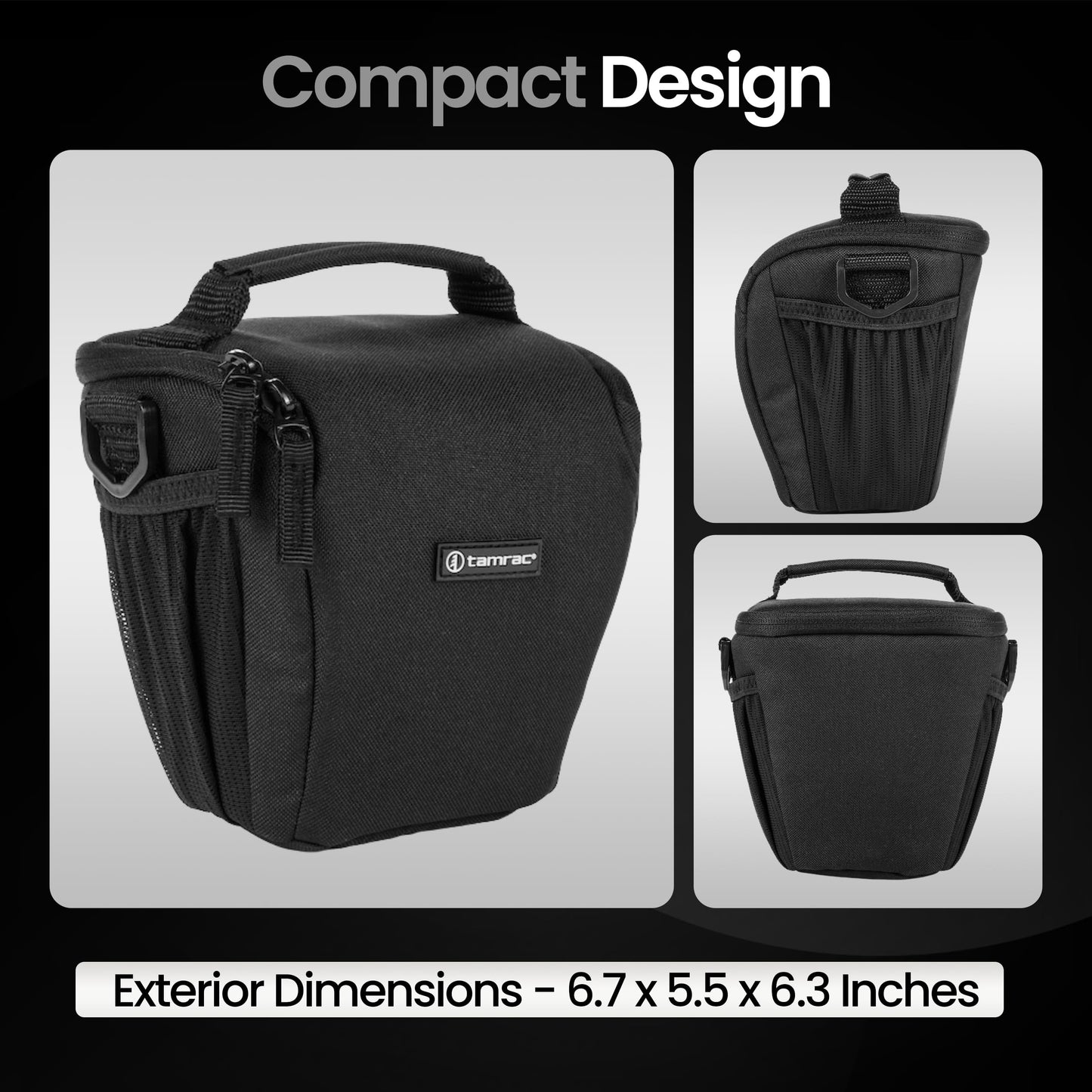 Tamrac Jazz Zoom Holster 23 v2.0 Camera Bag for Photographers, Camera Case for Photography Accessories, Shoulder Bag for Mirrorless Cameras, Crossbody Camera Bag, Travel Camera Carrying Case – Black