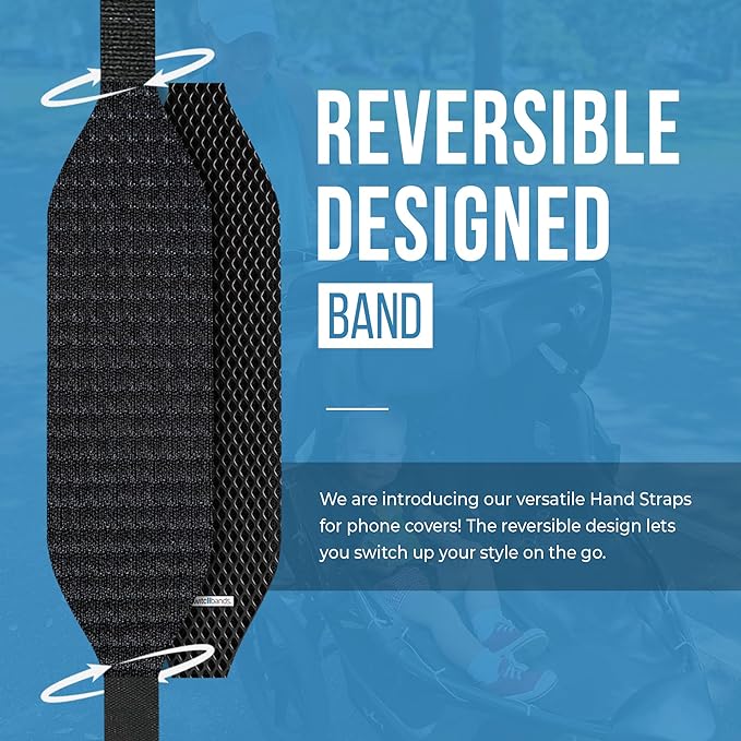 Phone Grip Strap - Reversible Finger Holder for Phone Back, Customizable Anti-Slip Design, Wireless Charging Compatible Detachable Holder for iPhone - Carbon Fiber