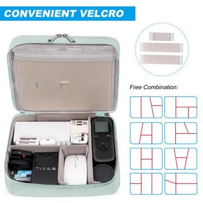 CILLA Electronic Organizer Travel Case, Travel Cord Organizer Case Portable Waterproof Cable Organizer Bag for Charger, Cord, USB, Power Bank, Earphone