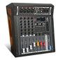 Dj Mixers 4 Channel Audio Mixer Sound Board with Bluetooth, Usb Audio Interface with 48V Phantom Power Sounds Mixer Board with 99 DSP FX Reverb Delay Effect