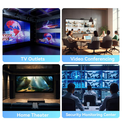CENMATE HDMI Splitter 1 in 8 Out, 8 Port HDMI Splitter Support 4K@60Hz 4:4:4 8-bit Duplicate/Mirror, HDMI 2.0, 18 Gbps, EDID, HDCP, 3D Video Play