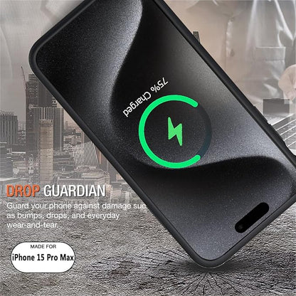 Battery Case for iPhone 15 Pro Max,12000mAh Rechargeable Portable Charging Case with Wireless Charging Compatible for iPhone 15 Pro Max (6.7 inch) with Carplay Extend Battery Pack Charger Case (Black)