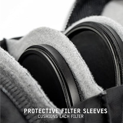 WANDRD Lens Filter Case - Store 4 Filters in Your Camera Backpack or Camera Case, Protect Photography Accessories from Scratches, Dust & Impact (Dallol Yellow)