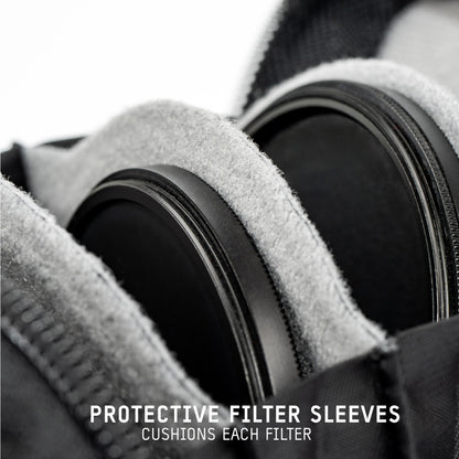 WANDRD Lens Filter Case - Store 4 Filters in Your Camera Backpack or Camera Case, Protect Photography Accessories from Scratches, Dust & Impact (Yuma Tan)