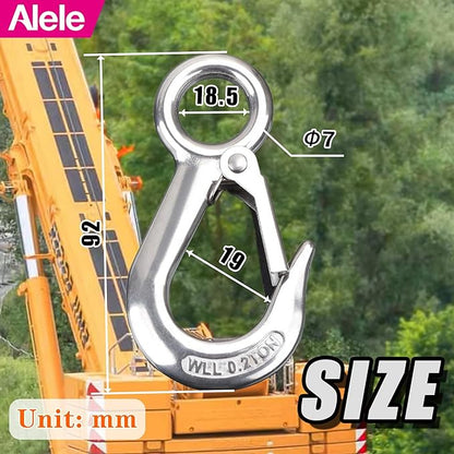 Alele 2Pack Grab Hooks, Slip Hooks,Stainless Steel Lifting Hook Rigging Accessory (Grab Hooks 200Kg 2p)