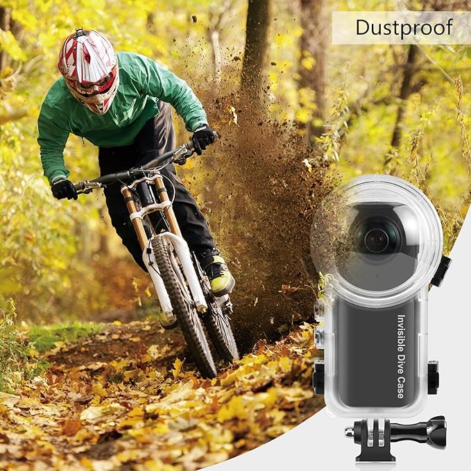 PULUZ 50m/164ft Invisible Dive Case for Insta360 X4 Underwater Waterproof Diving Housing Cover Protective PC Sealed Shell Photography Housings with Bracket Action Camera Accessories