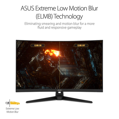 ASUS TUF Gaming VG328H1B 32” Curved Monitor, 1080P Full HD, 165Hz (Supports 144Hz), Extreme Low Motion Blur, Adaptive-sync, FreeSync Premium, 1ms, Eye Care, HDMI D-Sub