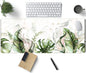 Green Tropical Leaves Desk Mat XL Large Gaming Mouse Pad Green Sage Plant Laptop Keyboard Mouse Mat Office Supplies Desk Decor Accessories for Women, Desk Mats Pads on top of Desks, 31.5x11.8 in