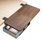 PEGZONE Desk Extender Tray, 28" x 12", with Storage Drawer, Large, Black