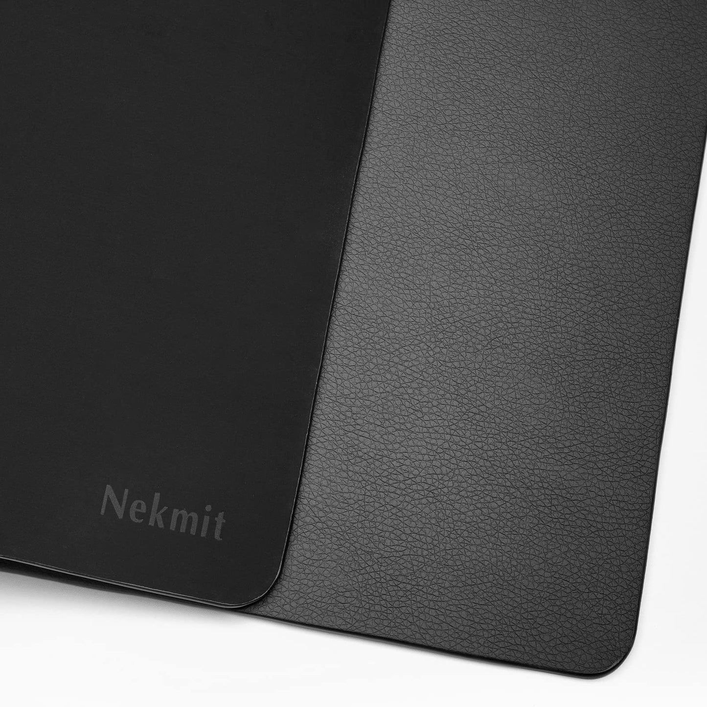 Nekmit Leather Desk Blotter Pad 17 x 12 Inches, Flat, Non-Slip, Waterproof, Black