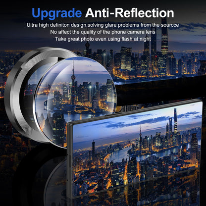 Avocase for Samsung Galaxy Z Fold 7 Camera Lens Protector, Individual Metal Ring Tempered Glass Lens Cover, [Strong Adsorption] Scratch Resistant Ultra-Thin HD Clear Lens Cover, 1 Set-Black
