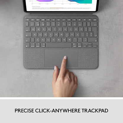 Logitech Combo Touch iPad Pro 11-inch (1st, 2nd, 3rd, 4th gen - 2018, 2020, 2021, 2022) Keyboard Case - Detachable Backlit Keyboard, Click-Anywhere Trackpad - Oxford Gray; USA Layout