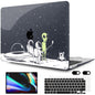 MEEgoodo for MacBook Air 13 inch Case 2021 2020 2019 2018 Released A2337 M1 A2179 A1932 with Touch ID, Plastic Hard Shell & Keyboard Cover Compatible with MacBook Air 13.3, Astronauts & Alien