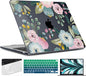 TWOLSKOO for M4 MacBook Air 13.6 inch Case 2025-2022 Release M4 A3240 M3 A3113 M2 A2681, Plastic Hard Shell & Screen Protector & Keyboard Cover & Trackpad Film, Seamless Floral