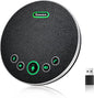 Tenveo Conference Speaker Microphone, Bluetooth/Dongle/USB Connectivity, 360° Sound Pickup and AI Noise Reduction, Compatible with Zoom, Teams, OBS, Supports 10-12 People for 8 Hours of Talk Time