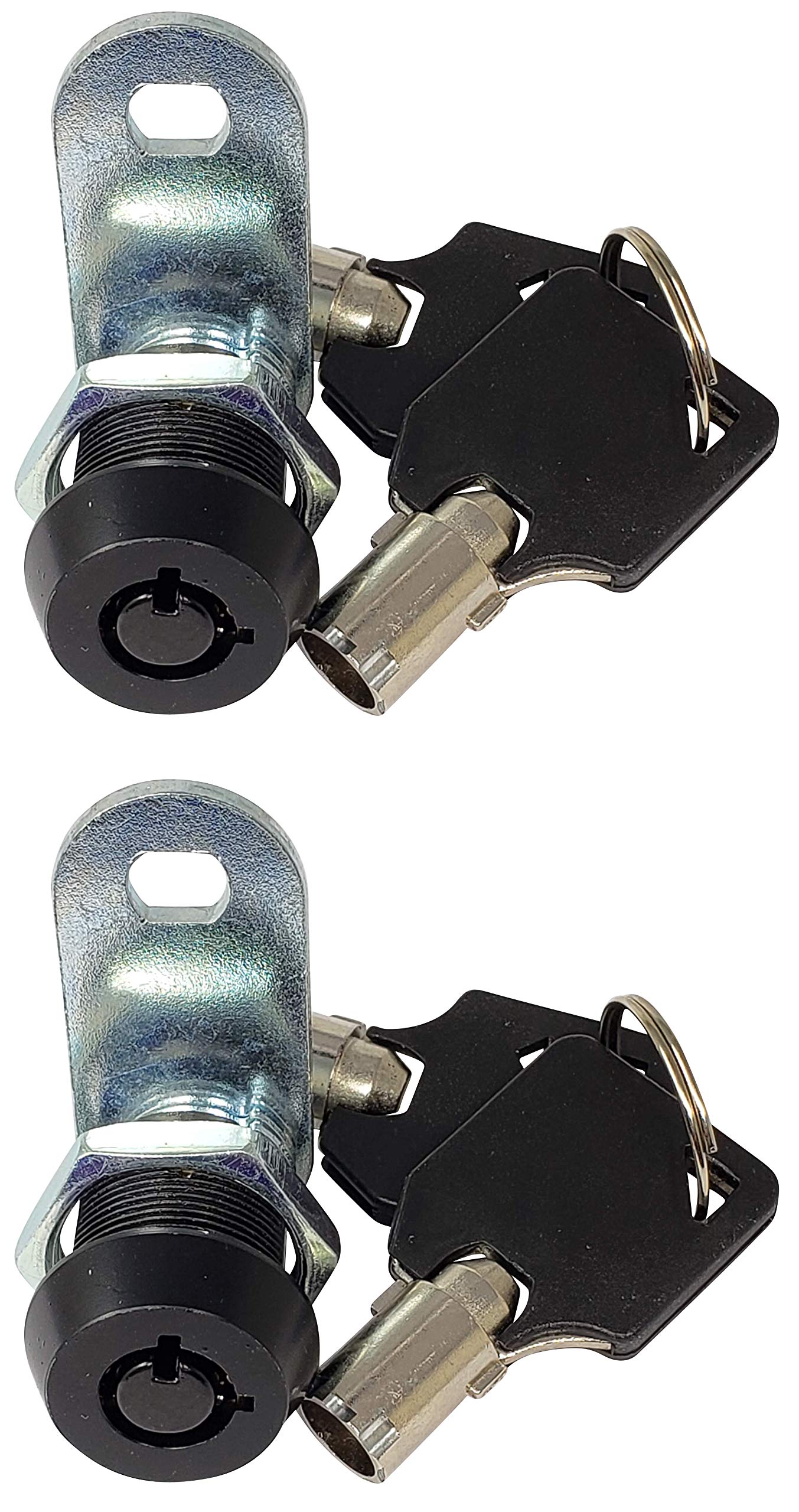 5/8" Tubular Cam Lock (2 Pack-90° Black) RV, Toolbox, Cabinet Replacement