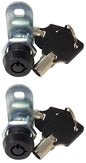 5/8" Tubular Cam Lock (2 Pack-90° Black) RV, Toolbox, Cabinet Replacement