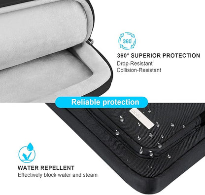 Lacdo 360° Protective Laptop Shoulder Bag for 13 inch New MacBook Air M4 A3240 2025, M3 A3113, M2 A2681, M1 A2337 A2179 A1932 2024-2018 | 13 inch MacBook Pro M2 M1 A2338 A2251 A2289 Computer Bag,Black