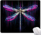 Hokafenle Mouse Pad, Purple Dragonfly Mouse Pad, Square Custom Mouse Mat Waterproof Mousepad Non-Slip Rubber Base MousePads for Office Home Laptop