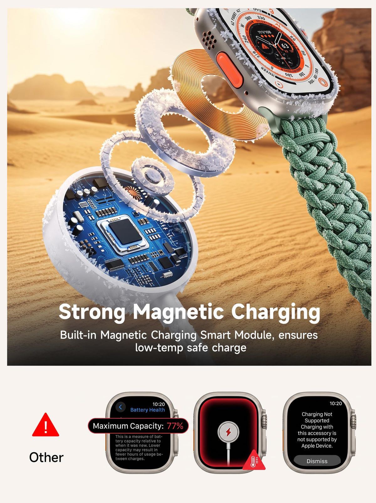 【60W 5FT】for Apple Watch Charger Fast Charging, 3-in-2 Multi Charging Cable, Nylon Braided USB C/L iWatch Charger Cord for iWatch Series Ultra 3/2/SE/11/10/9/8/7/6/5, iPhone 17 15 16 Pro Max/14/13/12