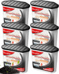 Vacplus Moisture Absorbers 6 Pack, 16.0 Oz Portable Humidity Absorber Boxes for Your Bathroom, Closet & Car, Dehumidifier with Activated Carbon, Black