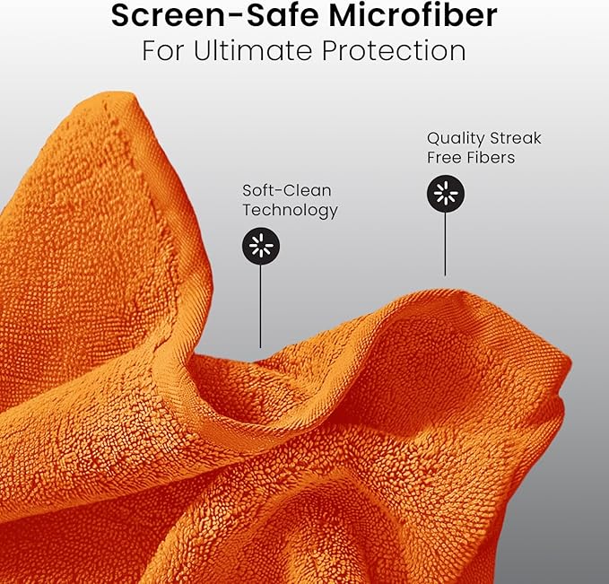 Screen Cleaner Spray - TV Screen Cleaner Spray and Microfiber Cloth kit, Computer Screen Cleaner & Car Screen Cleaner for TV, Monitor, Laptop, MacBook, iPad, iPhone and Electronic Devices - 2 Pack