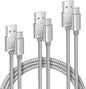 Elebase iPhone 16 15 Pro Max Charger Cord 1.5/3.3/6.6FT 3 Pack,USB to USB Type C Car Charging Cable,USBC Power Cable for New Apple iPad mini Air,Airpods 4,Samsung Galaxy S25 S24 S23 Plus Ultra,Z Flip